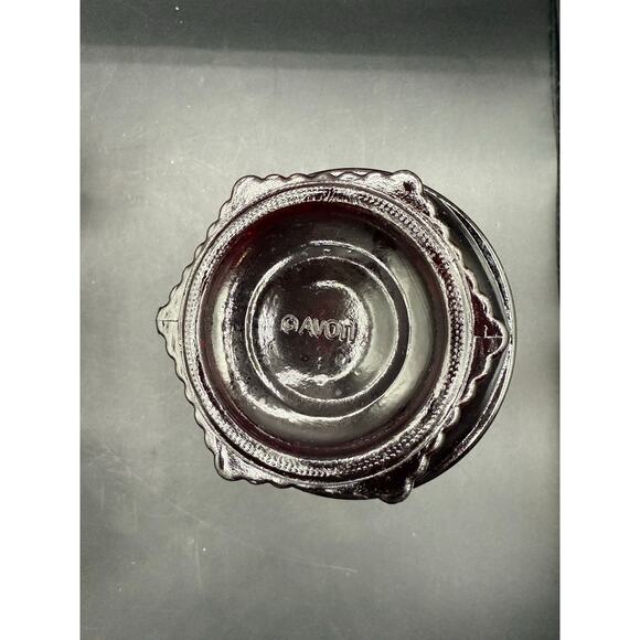 Vintage Avon Cape Cod Ruby Red Glass Footed Mugs with Matching Pitcher - Picture 7 of 8